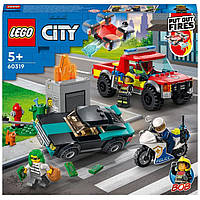 Конструктор LEGO City Пожарная спасательная служба и полицейское преследование (60319) Б0288-7