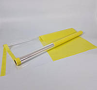 Пленка для цветов с рисунком в рулоне(10 м)Тонировка с каймой (h700)Желтый(1 шт)