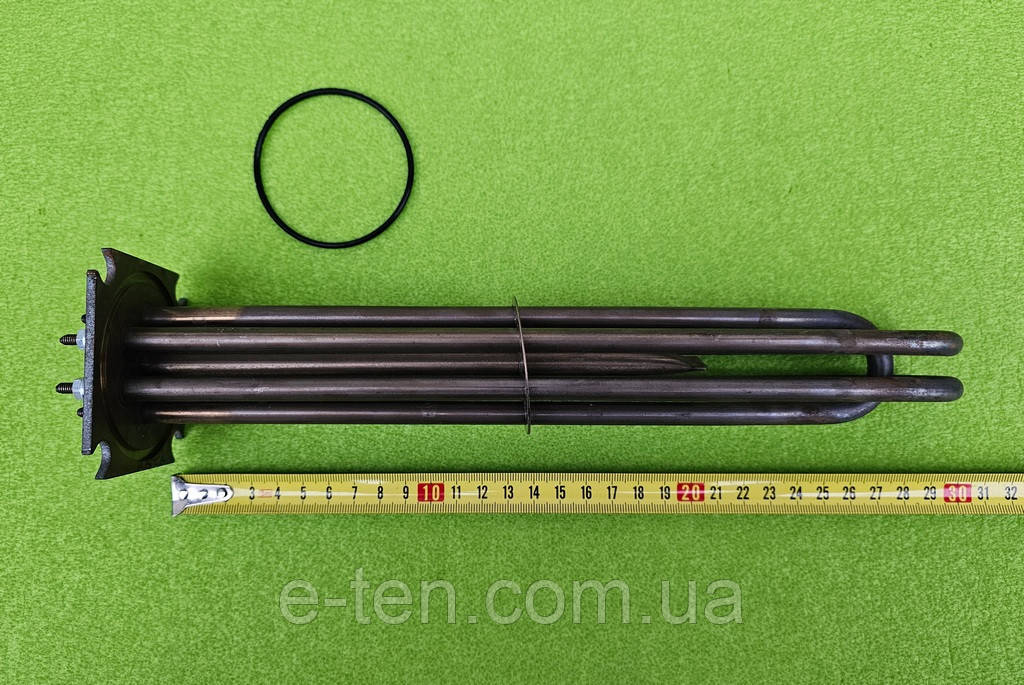 Блок-тен ОРИГІНАЛ нержавійка 4.5 kW / 220-380V ("зірка") / L=295мм / на фланці 75мм*75мм до електрокотлів "Тenko