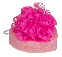 Губка для ванной Bath Sponge Heart, 12 см.