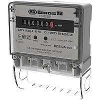 Электросчетчик (счетчик электроэнергии) Gross DDS-UA eco 5(50)A (Грос) однофазный на Дин рейке электронный