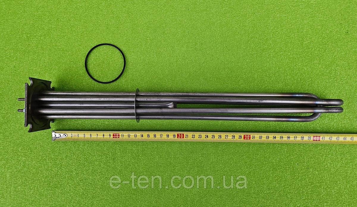 Блок-тен ОРИГІНАЛ нержавійка 9.0 kW / 220-380V ("зірка") / L=430мм / на фланці 75мм*75мм до електрокотлів "Тenko