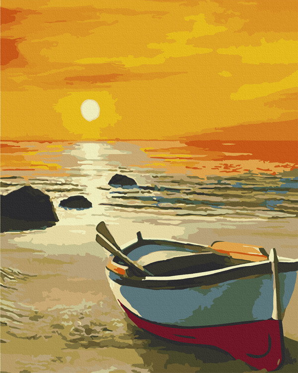 Картина за номерами Човен на заході сонця 40*50 см ArtCraft 10568-AC