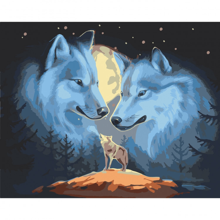 Картина за номерами Вовча природа 40*50 см ArtCraft 11649-AC