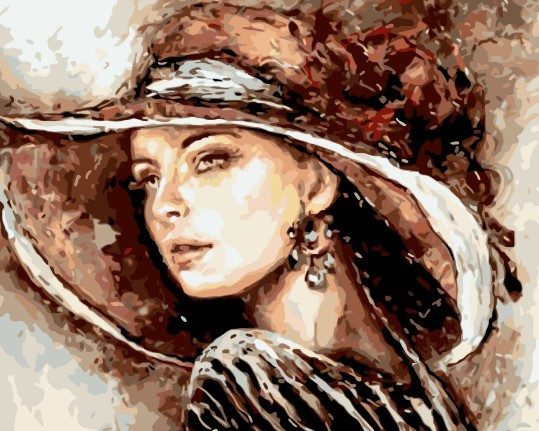 Картина за номерами Дівчина з чудовим поглядом 40*50 см Art Craft 10607-AC