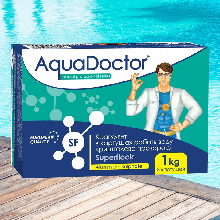 AquaDoctor SuperFlock препарат для освітлення води в картушах, 1 кг