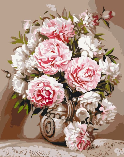 Картина за номерами НІЖНІ ПІОНИ 40*50 см Art Craft 13141-AC