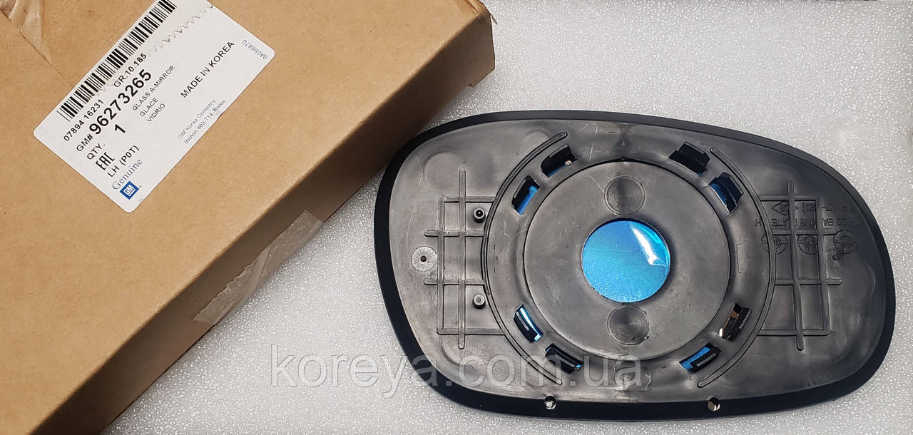 Скло дзеркала ліве Сенс Ланос T-100 на 8 затискачів GM 96273265, фото 1