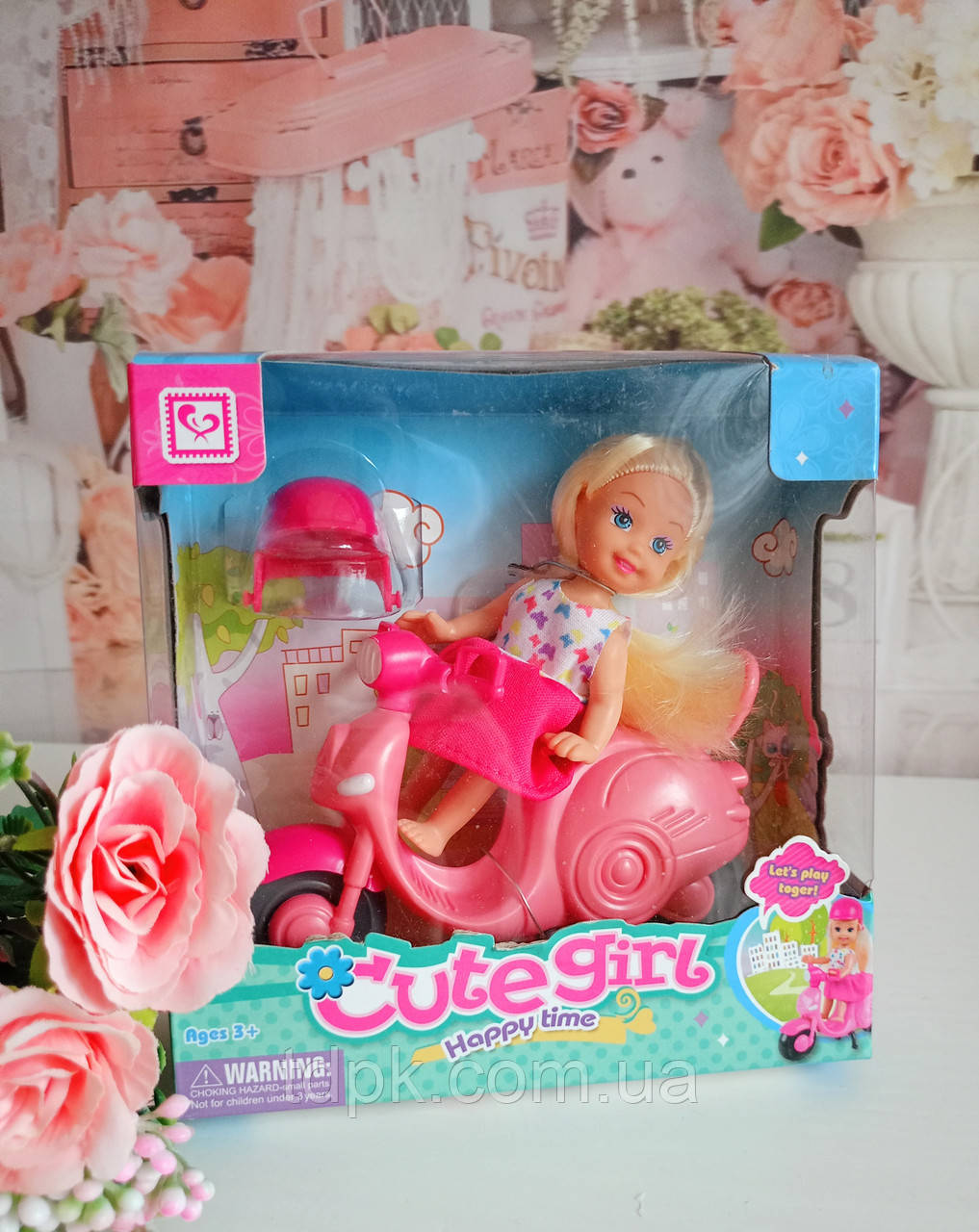 Лялька Mini doll на скутері, фото 1