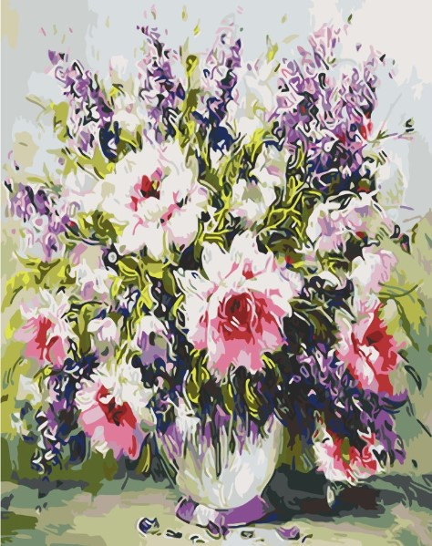 Картина за номерами ПЕСТРИЙ БУКЕТ 40*50 см Art Craft 12154-AC