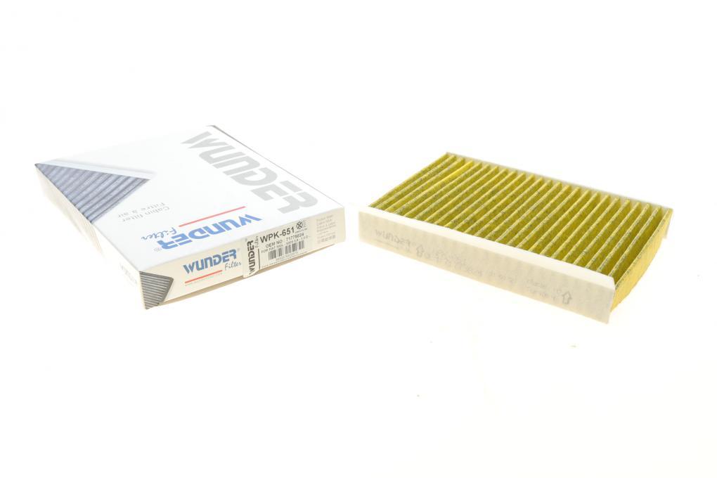 Фільтр салону Fiat 500L/500X 12-/Jeep Compass/Renegade 17- (вугільний) WUNDER FILTER WPK 651 UA61, фото 1
