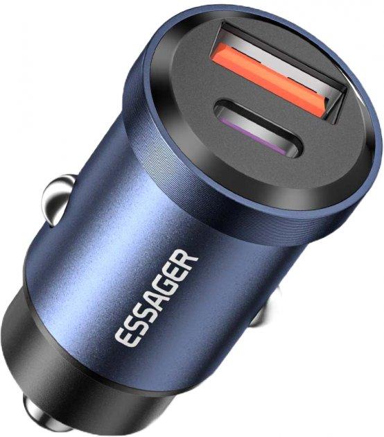 Автомобільний зарядний пристрій у прикурювач Essager Gyroscope Mini Charger 45W Blue (ECCAC45-TL03-Z)