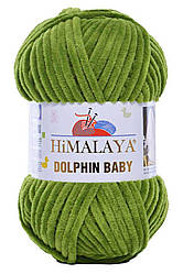 Пряжа Himalaya Dolphin Baby 80371, оливковий