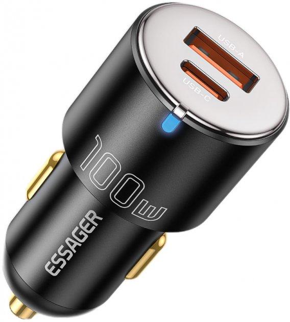 Автомобільний зарядний пристрій Essager Optimus Prime High Power Car Charger 100 W Black (ECCAC-QTZ01)