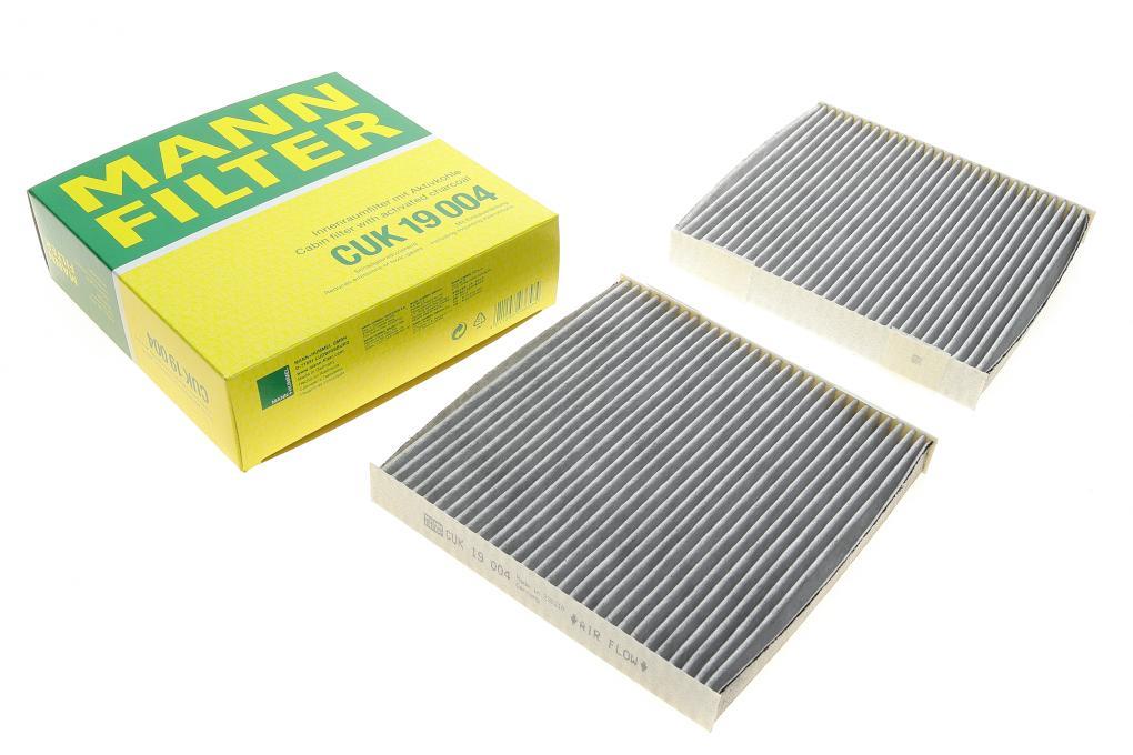Фільтр салону BMW X3 (F25) 10-/X4 (F26) 14-18 (к-кт 2шт.) (вугільний) MANN-FILTER CUK 19 004 UA62