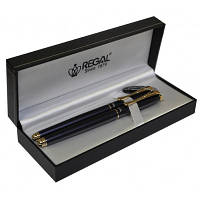 Ручка перова Regal набір перо + ролер у подарунковому футлярі Перлинно-чорний (R12216.L.RF) Вага Якість та