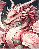 Картина за номерами ТМ "Strateg", полотно на підрамнику, 30х40 см, "Квітковий дракон", SS6743
