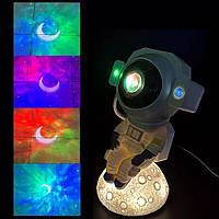 Настольный светильник проектор астронавт на луне, звездное небо, ночник детский для сна