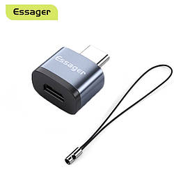 Перехідник ESSAGER micro USB to Type-C Soray OTG адаптер Grey (EZJMC-SRC0G)