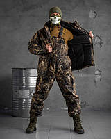 Тактическийзимний маскировочный костюм на синтепоне Комплект куртка комбинезон мембранный алова