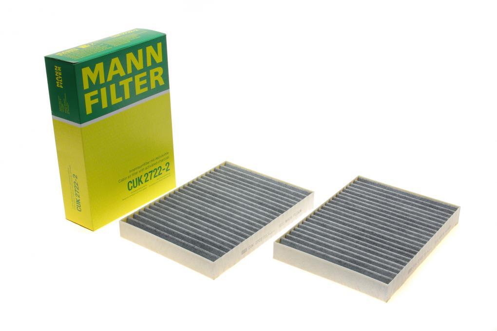 Фільтр салону MB S-class (W221) 05-13/CL (C216) 06-13 (вугільний) (к-кт 2шт.) MANN-FILTER CUK 2722-2 UA62, фото 1