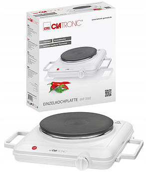 Настільна електроплита Clatronic EKP 3582 — 1 конфорка, 1500 Вт, компактна