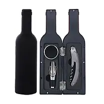 Подарунковий набір для вина 23х6х6 см Пляшка 3в1, набір сомельє, фото 2