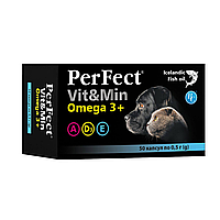 Perfect Vit&Min Omega 3+   капсулы по 0,5г для собак и котов ( 50 шт )