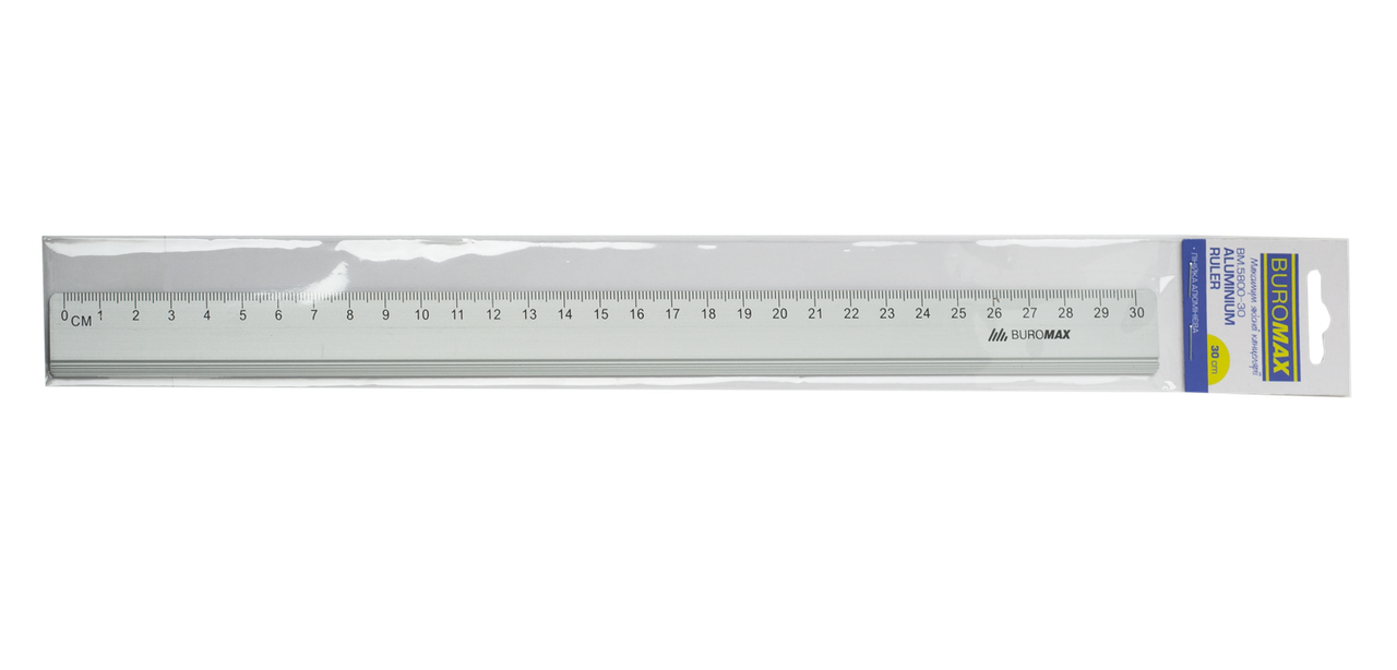 Лінійка Buromax алюмінієва, 30 см, інд.упаковка (BM.5800-30)