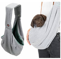 Сумка переноска слинг на плечо для собак Soft до 5кг,серый для небольших размеров животных Trixie pups