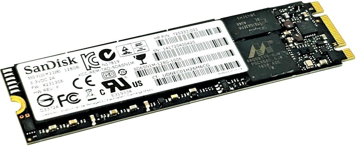 Накопичувач SSD M.2 2280 128 GB SanDisk X600 (SD9SN8W-128G-1012) "Б/У"