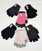 Дитячі рукавиці для дівчат 2 В1, р. 18 см (10-12 років)