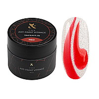 Гель-фарба вітражна FOX Art-paint Vitrage Red, 10 мл
