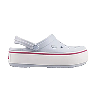 Crocs Crocband Platform Ice Blue оригинальные, Кроксы на платформе светло фиолетовые оригинал + коробка M5/W7