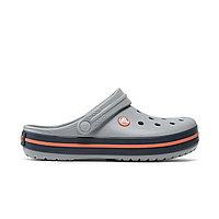 Crocs Crocband Light Grey Navy оригінальні, Крокси крокбенд сірі оригінал + коробка