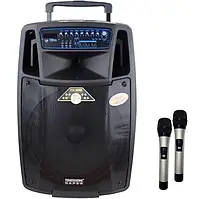 Акустическая система на аккумуляторе с микрофонами Temeisheng SL 15-01 Переносная колонка 400 Вт