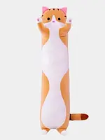 Игрушка подушка кот обнимашка батон (110 см) MNC Коричневый