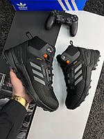 Зимові чоловічі кросівки Adidas Terrex Swift R Gore Tex Fur Black Grey Reflective