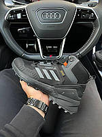 Зимові чоловічі кросівки Adidas Terrex Swift R Gore Tex Fur Black Grey Reflective