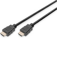 Кабель для передачи видеосигнала HDMI UHD 4K w/Ethernet Type A M/M DIGITUS 2м 60Гц черный (AK-330107-020-S)