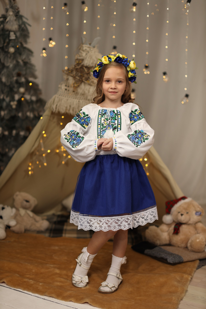 Спідничка для дівчинки Шик синя, фото 1