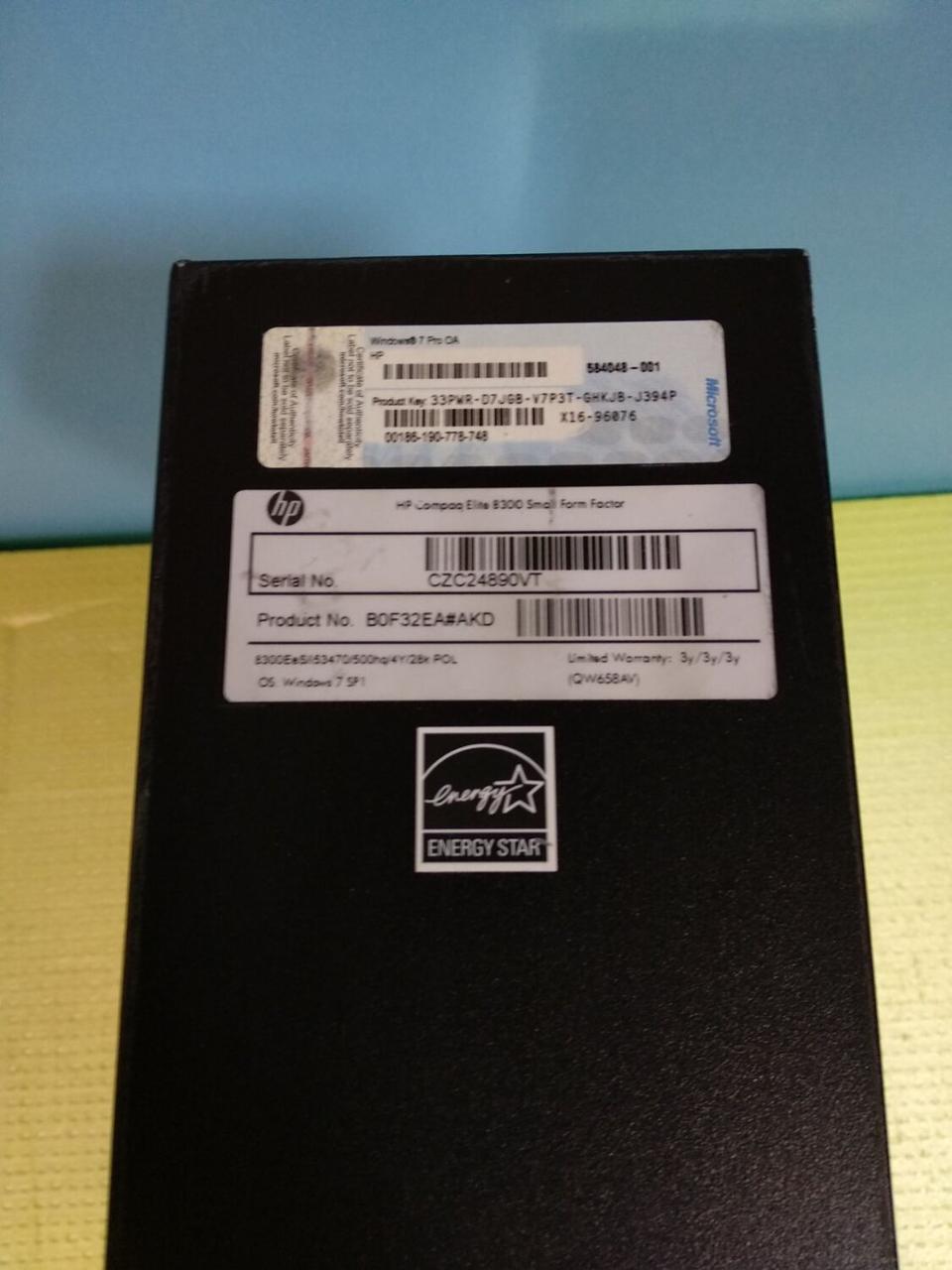 Компьютер HP Compaq Elite 8300 SFF / Intel Core i5-3470 (4 ядра по 3.2 - 3.6 GHz) / 4 GB DDR3 / 250 GB HDD / - фото 4 - id-p2051119115