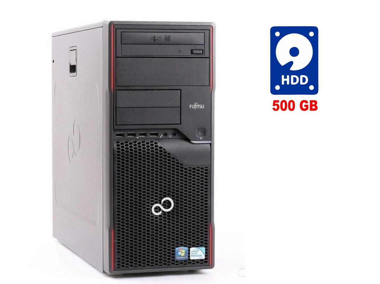 ПК Fujitsu Esprimo P556 Tower / Intel Pentium G4400T (2 ядра по 2.9 GHz) / 4 GB DDR4 / 500 GB HDD / Intel HD - фото 1 - id-p2051119132