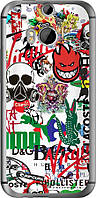 Чехол на HTC One M8 dual sim Many different logos "4022u-55-70447"