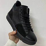Черевики зимові чоловічі шкіряні чорні /10502/-45р, фото 3