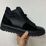 Черевики зимові чоловічі шкіряні чорні /10502/-45р, фото 2