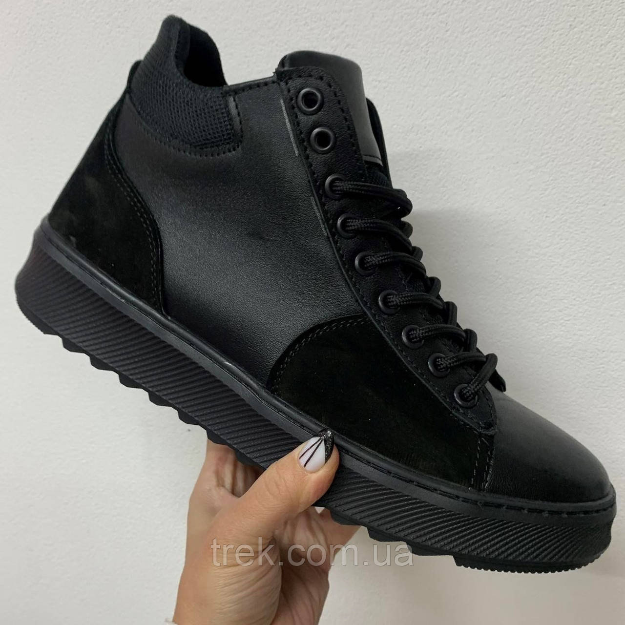 Черевики зимові чоловічі шкіряні чорні /10502/-45р, фото 1