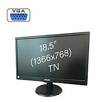 Монитор Philips 193v5L / 18.5" (1366х768) TN / 1x VGA