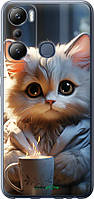 Чехол на Infinix Hot 20i White cat "5646u-2964-70447"