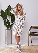 Теплий халат з капюшоном та чобітками (р.42-46) Туреччина, фото 4